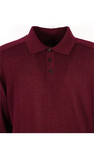 Polo in lana merino bordeaux ROBERTO COLLINA | 253M03004M0336